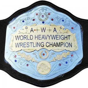 AWA World Heavyweight Champion Leather Title Belt