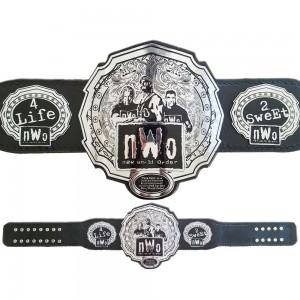 NWO World Order Championship Replica Title Belt - Zinc Metal Plates