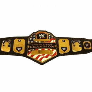 WWE United States Championship Belt Adult Replica Gold Metal Plates