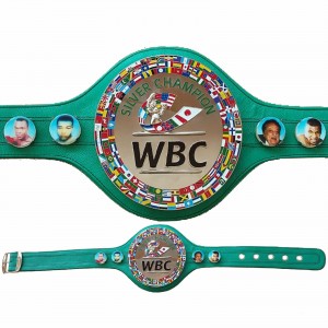 WBC Championship Boxing Silver Champion Belt 3D Replica Original Leather Adult