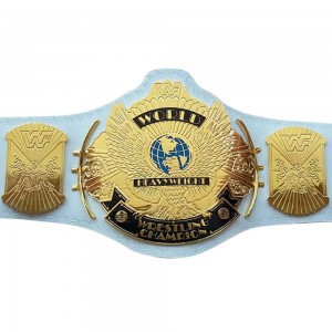 Classic Gold Winged Eagle Championship Replica Belt Adult Title White