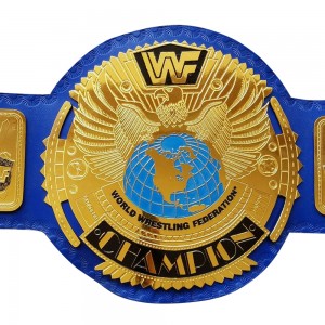 WWF BIG EAGLE Attitude Era Wrestling Championship Replica Belt Blue Leather Strap