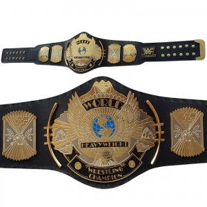 WWE WWF Dual Plated Gold Winged Eagle Wrestling Championship Metal Replica Belt