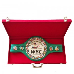 WBC Championship Boxing Silver Champion Belt 3D Replica Original Leather Adult with Box