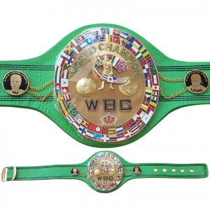 WBC Championship Boxing Belt Jeff Replica 3D Center Plate Genuine Leather Adult