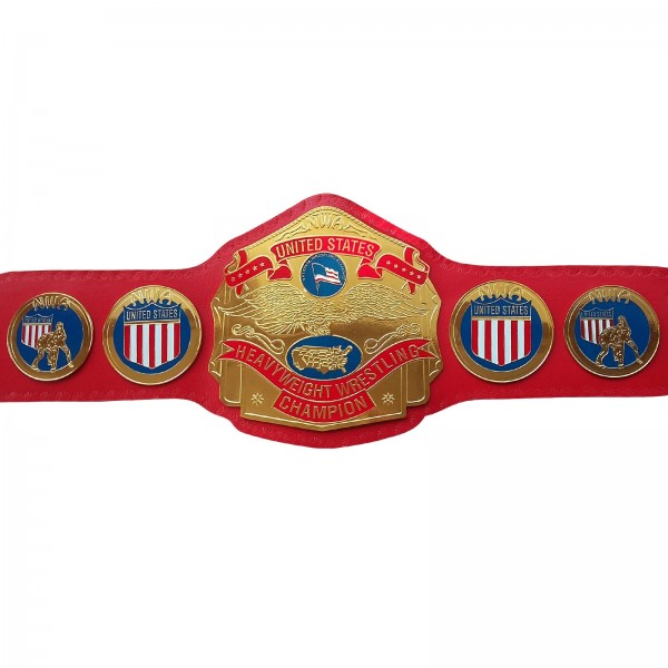 NWA Heavyweight Championship Title Belt Leather Adult Thick Metal Plates Replica 