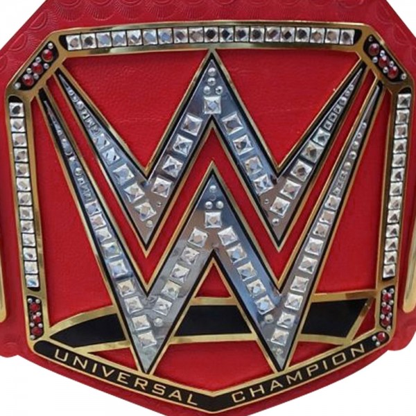 Universal Championship Belt Leather Wrestling Replica Metal Plates Adult New 